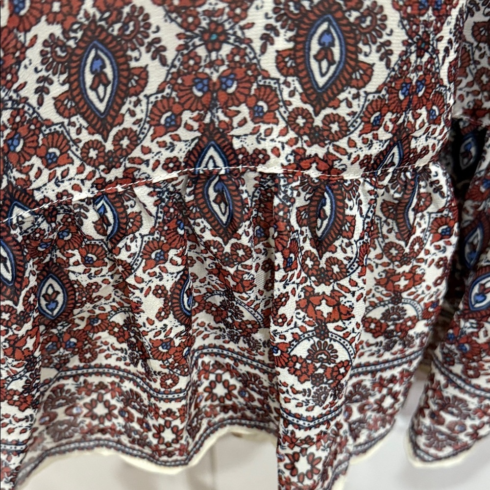 Max Studio Cream and Rust Patterned Dress - Picture 9 of 9